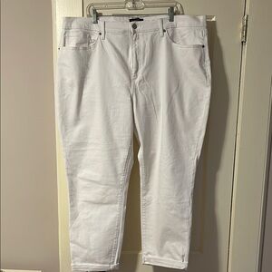 Banana Republic Curvy Girlfriend White Jeans